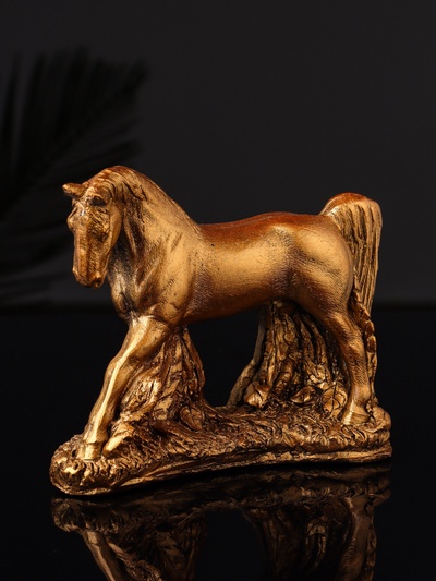 Фигурка гипс «Конь Граф», 11×13×5 см, бронза