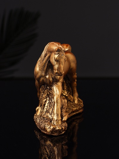 Фигурка гипс «Конь Граф», 11×13×5 см, бронза