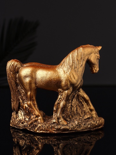 Фигурка гипс «Конь Граф», 11×13×5 см, бронза