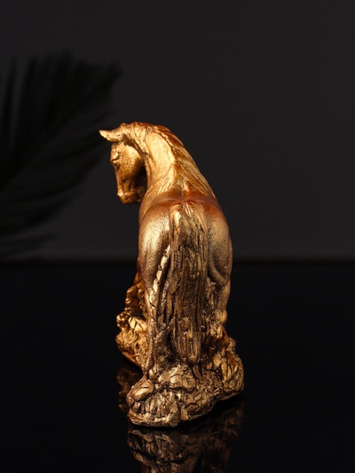 Фигурка гипс «Конь Граф», 11×13×5 см, бронза