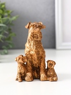 Фигурка гипс «Терьер с щенками», 10×7×7.5 см, под бронзу - Фото 2