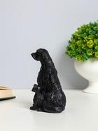 Фигура "Лабрадор с щенками", 10х7 см, черный - фото 809529064