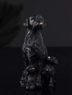 Фигура "Лабрадор с щенками", 10х7 см, черный - фото 809529067