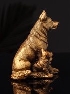 Фигурка гипс «Овчарка с щенками», 10×7 см, бронза - Фото 3