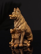 Фигурка гипс «Овчарка с щенками», 10×7 см, бронза - Фото 6