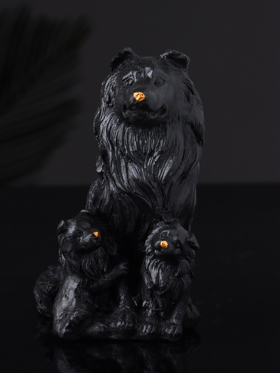 Фигурка гипс «Колли», 10×7 см, чёрный