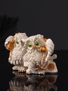 Фигурка гипс «Совы говорят по телефону», 8×12×7 см, серый  (артикул 10896132)  большой выбор товаров оптом и в розницу по низким ценам с доставкой