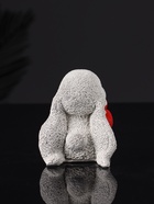 Фигурка гипс «Кролик с букетом», 7 см, серый 10896135