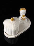 Набор: шкатулка для украшений, фигурка «Девочка», на подставке для мелочей, 12×20×10 см - Фото 2