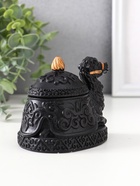 Шкатулка для украшений «Верблюд», с крышкой, 8×10.5×7 см, чёрная - Фото 4