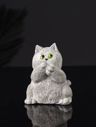 Набор фигурок «Три кота: ничего не вижу, не слышу, не говорю», гипс, 7 см, серый - фото 47344766