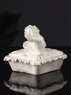 Шкатулка для украшений «Ангел лежит на животе», гипс, 9×9×9 см, перламутр - Фото 6
