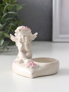 Фигурка-подсвечник на 1 свечу «Ангел на сердце», 8×7×7.5 см, перламутр - Фото 1