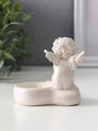 Фигурка-подсвечник на 1 свечу «Ангел на сердце», 8×7×7.5 см, перламутр - Фото 3