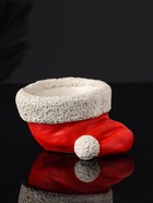 Подсвечник на 1 свечу «Колпак», гипс, 9×7×5 см, красный - Фото 1