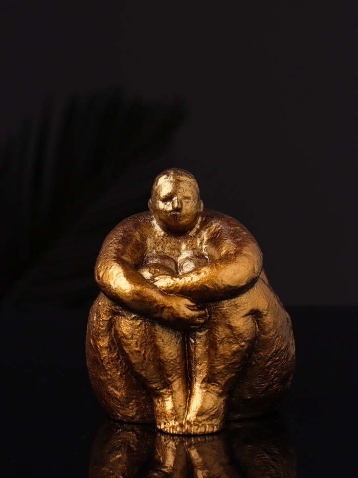 Фигурка гипс «Дама», 9×8×8 см, под бронзу