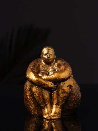Фигурка гипс «Дама», 9×8×8 см, под бронзу