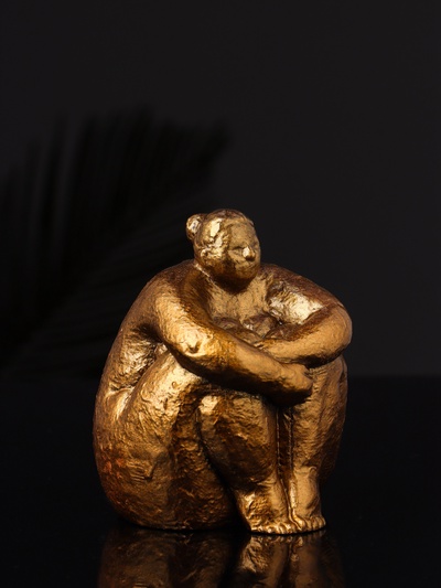 Фигурка гипс «Дама», 9×8×8 см, под бронзу