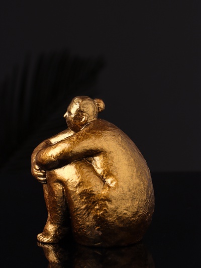 Фигурка гипс «Дама», 9×8×8 см, под бронзу