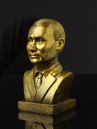 Бюст «Путин В.В.», 9×7×5 см, гипс под золото - фото 47221586