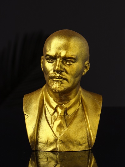 Бюст «Ленин В.И.», 11×9×8 см, гипс под золото