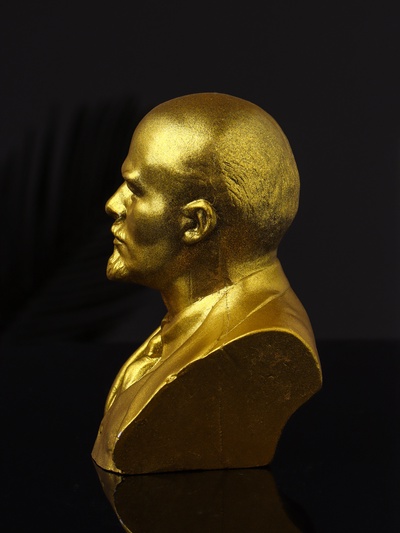 Бюст «Ленин В.И.», 11×9×8 см, гипс под золото