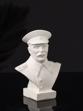 Бюст «Сталин И.В.», 10×7×5 см, натуральный, гипс 10896176