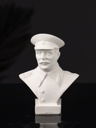 Бюст «Сталин И.В.», 10×7×5 см, натуральный, гипс 10896176