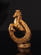 Фигурка гипс «Конь с подковой», 10×6×4 см, бронза - Фото 2