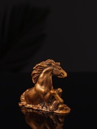 Фигурка гипс «Лошадь лежит», 7×6×3 см, бронза - Фото 4