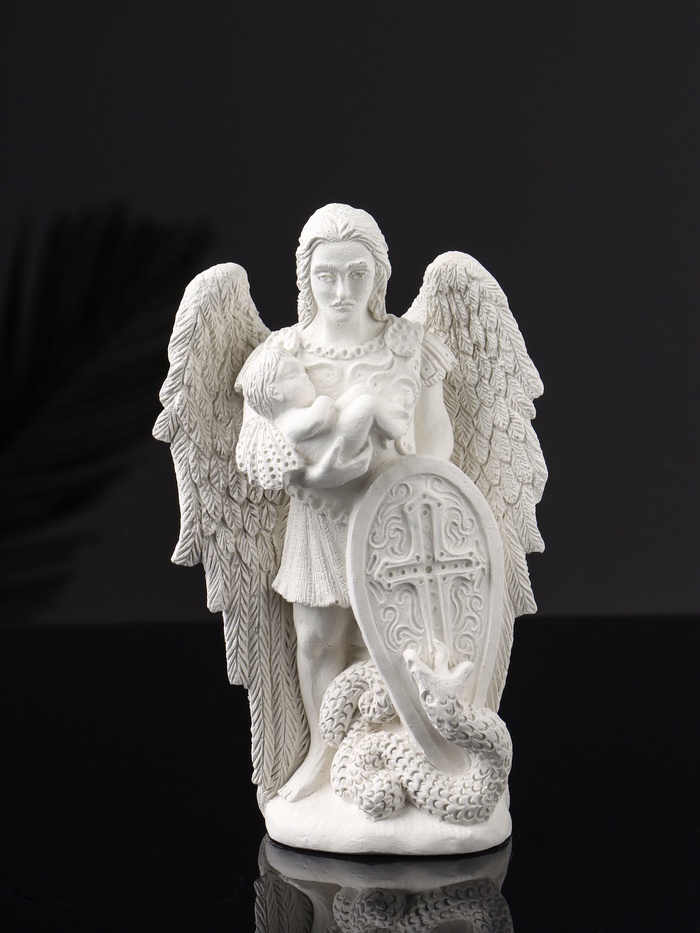 Фигурка гипс «Архангел Михаил», 14×9×4 см, натуральный гипс