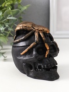 Шкатулка для украшений «Череп», с крышкой, 10×8×10 см, чёрная - Фото 2