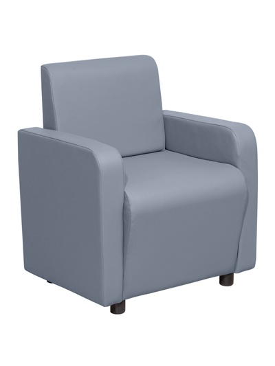 Кресло «Клик Мебель. Поли», экокожа, 660×550×770 мм, цвет серый