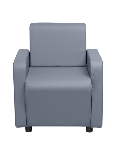 Кресло «Клик Мебель. Поли», экокожа, 660×550×770 мм, цвет серый