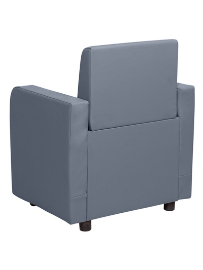 Кресло «Клик Мебель. Поли», экокожа, 660×550×770 мм, цвет серый