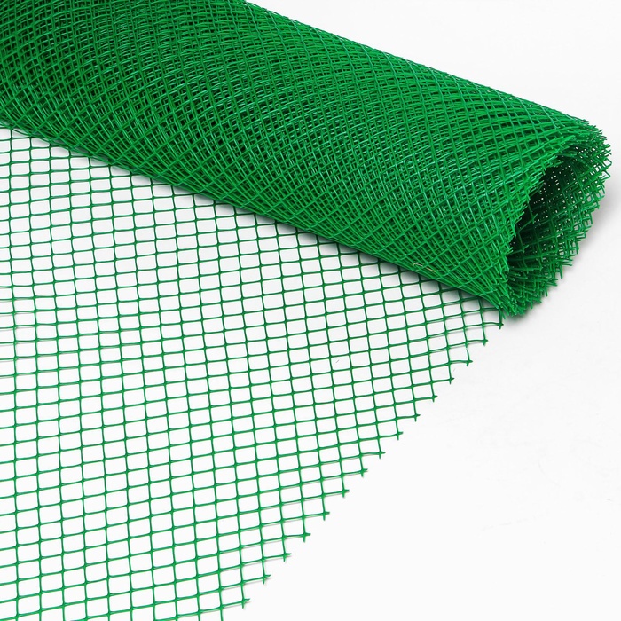 Сетка садовая, 2×8 м, ячейка ромб 15×15 мм, пластиковая, зелёная, Greengo