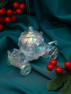 Ёлочная игрушка «Праздничное сияние» карета, 10×11 см, перелив прозрачный 10870508