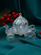 Ёлочная игрушка «Праздничное сияние» карета, 10×11 см, перелив прозрачный 10870508