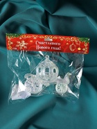 Ёлочная игрушка «Праздничное сияние» карета, 10×11 см, перелив прозрачный 10870508