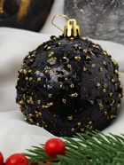 Ёлочные игрушки «Шаннен», шары новогодние, d=8 см, 9 шт., перья - Фото 5