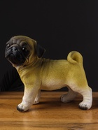 Фигура гипс «Щенок мопс стоящий», 12×23×21 см - фото 47221740