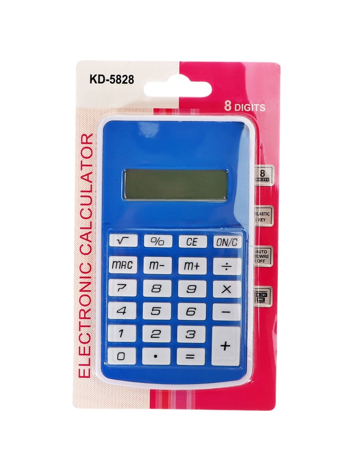 Калькулятор карманный, 08-разрядный, 5828 корпус, синий - фото 51892020