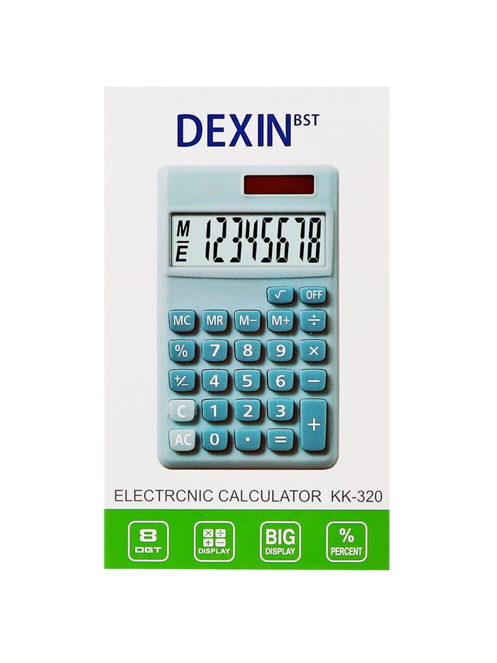 Калькулятор карманный, 08-разрядный, корпус зеленый - фото 51892023