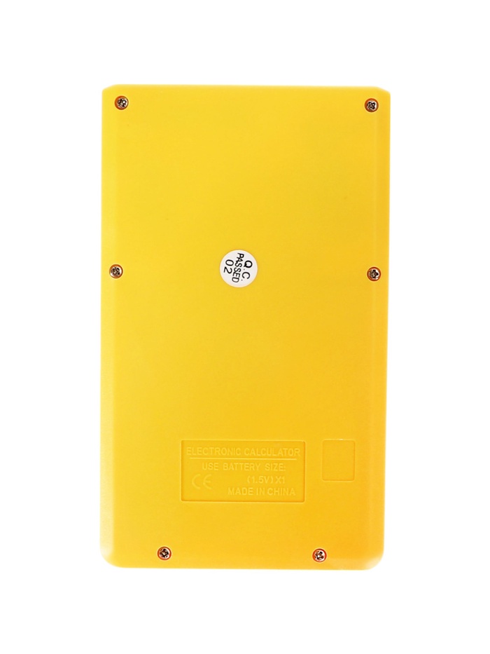 Калькулятор карманный 08-разрядный, корпус желтый - фото 51892025