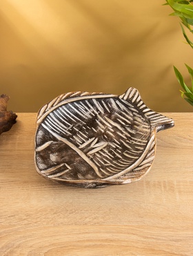 {{photo.Alt || photo.Description || 'УЦЕНКА Тарелка «Рыба», 28×26×5 см, дерево Джати, тёмно-коричневая'}}