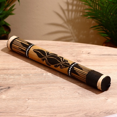 УЦЕНКА Сувенирный музыкальный инструмент посох дождя «Цветы на поляне», 40×5.5×5.5 см