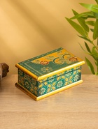 УЦЕНКА Шкатулка деревянная, батик, 16×11×8 см - Фото 3