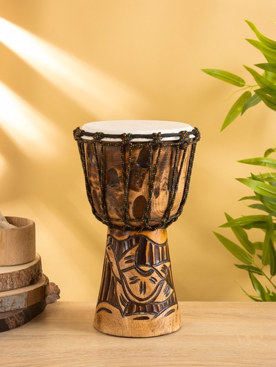 УЦЕНКА Сувенирный музыкальный инструмент «Барабан Джембе», 30×16×16 см, МИКС