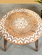 УЦЕНКА Столик кофейный, 44×44×45 см, манговое дерево - Фото 3