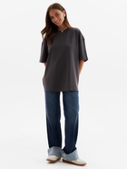 Футболка женская MINAKU, over size (44-48), цвет тёмно-серый - фото 809074975